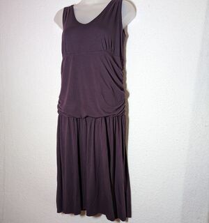 Old Navy Maternity Summer Dress Womens Sz Small Purple Sleeveless Raw Hem Ruched